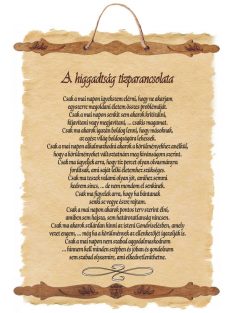 A higgadtság tízparancsolata - fali dekoráció