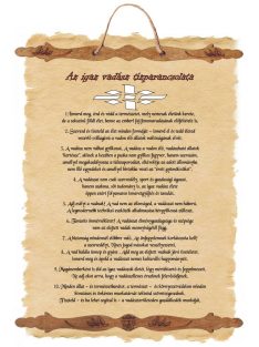 Az igaz vadász tízparancsolata - fali dekoráció