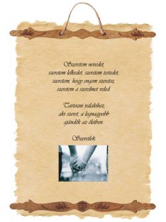 Szeretem nevedet - fali dekoráció