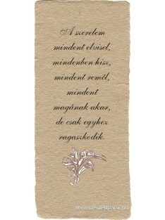 A szerelem mindent elvisel - könyvjelző