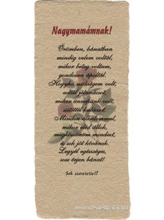 Nagymamámnak - könyvjelző